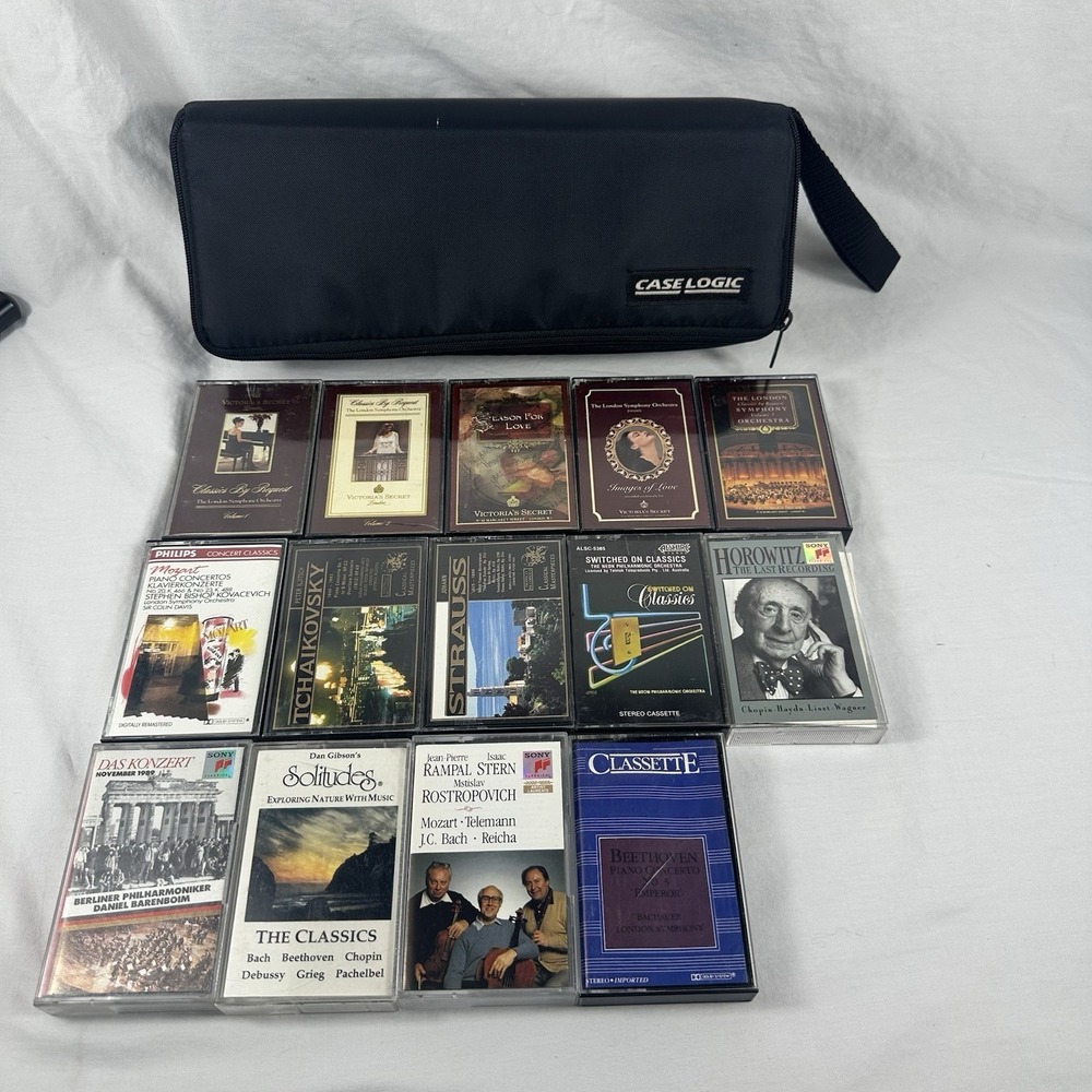 Lot of 14 Classical Cassette Tapes‎ - Horowitz, LSO, Victoria's Secret + Case